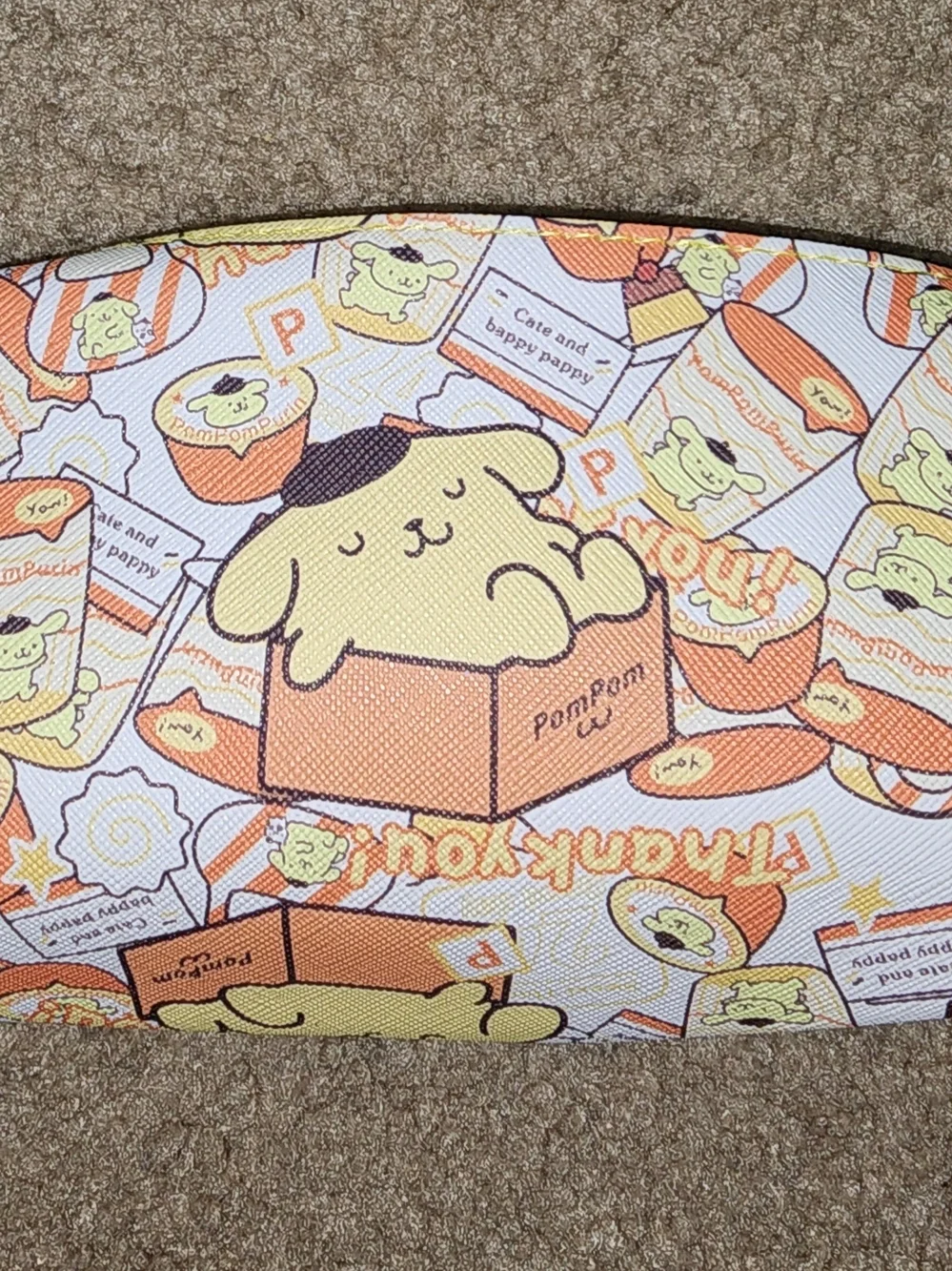 Cosmetic Case Sanrio Pompompurin Printed - Yellow & Orange $16 NIP - Picture 1 of 4